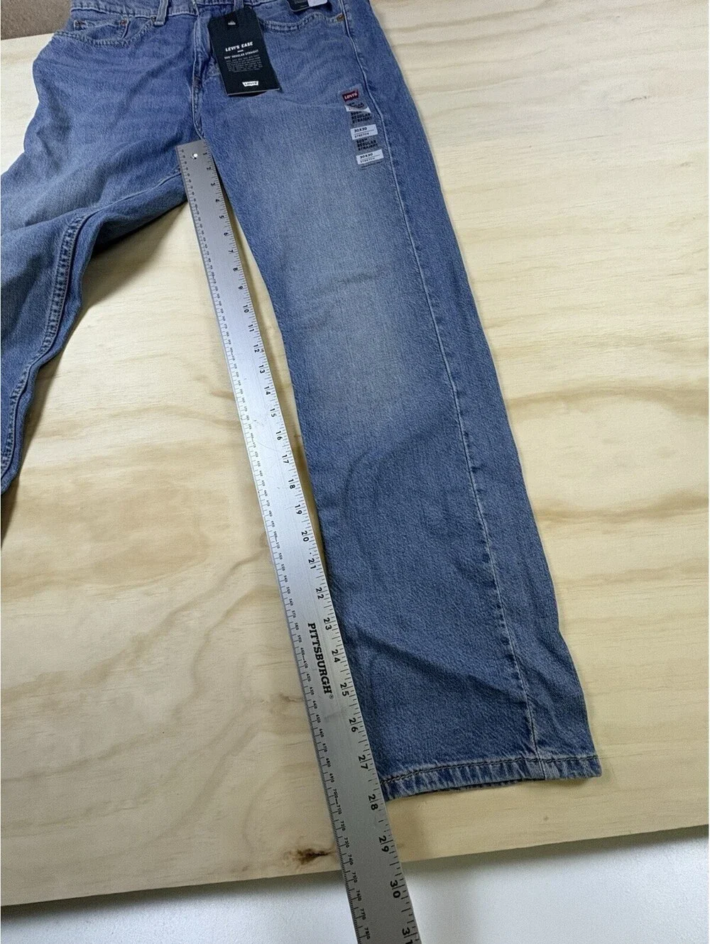 NEW Levis 505 Regular Jeans Mens 30x30 Blue Med Wash Stretch Straight Leg Denim